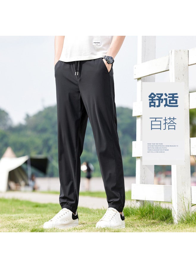 EPTISON elastic Waist With Drawstring, Nylon-spandex Blend, Breathable & Stretchy, Versatile Men's Jogger Pants - Image 2