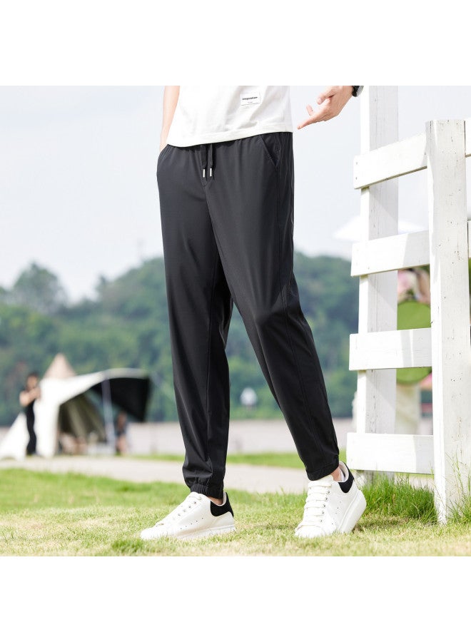 EPTISON elastic Waist With Drawstring, Nylon-spandex Blend, Breathable & Stretchy, Versatile Men's Jogger Pants - Image 4