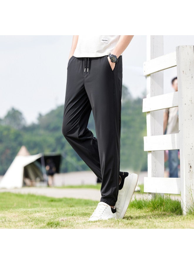 EPTISON elastic Waist With Drawstring, Nylon-spandex Blend, Breathable & Stretchy, Versatile Men's Jogger Pants - Image 3