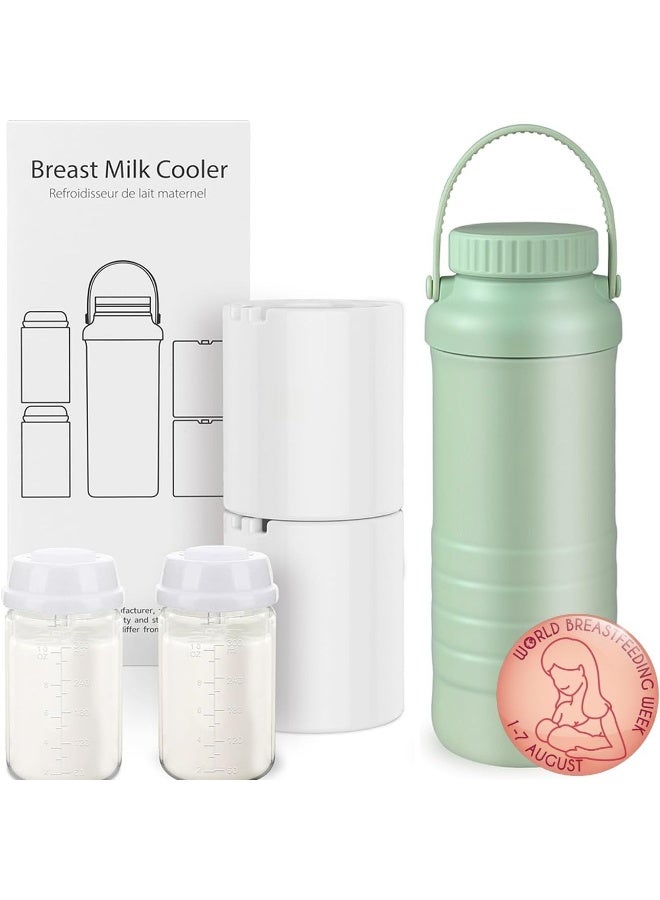 Portable Breast Milk Cooler - 22oz Capacity with BPA-Free Bottles - Image 1