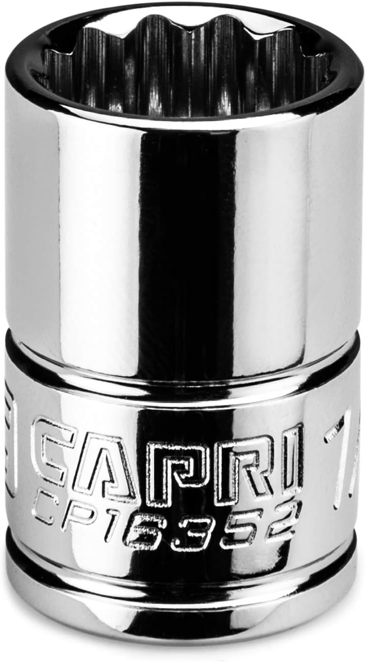 Capri Tools 1/2 in. Shallow Socket, 3/8 in. Drive, 12-point, SAE - Image 1