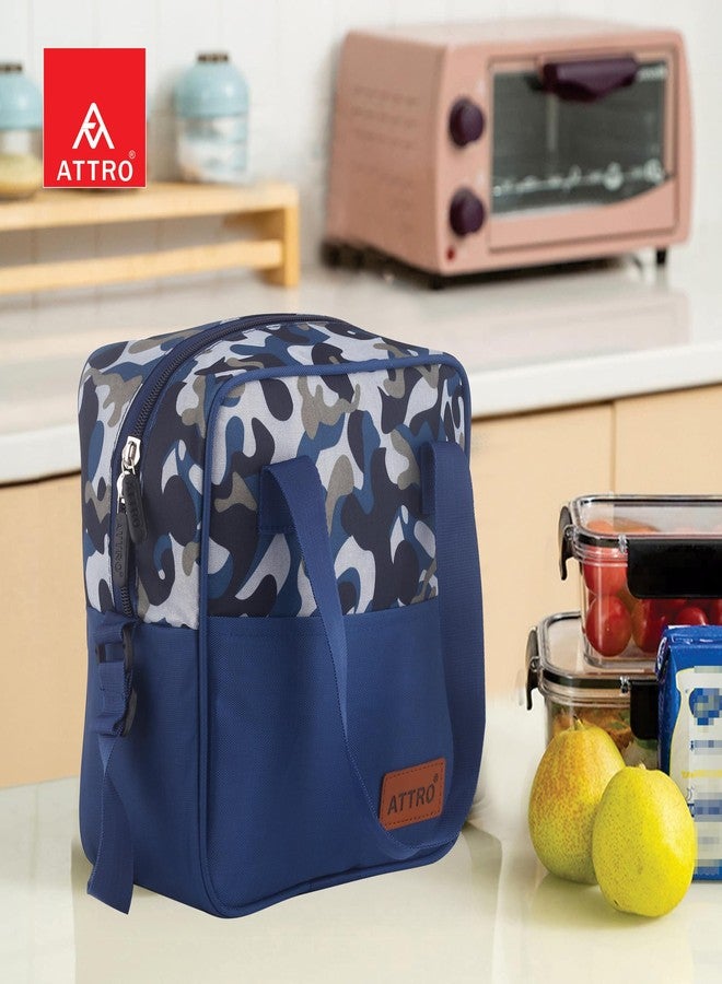 ATTRO حقيبة غداء معزولة من ATTRO Smart Pack، سعة 6 لترات - مقاومة للماء ومتينة، حقيبة أنيقة للأطفال، مناسبة للمدرسة والمكتب والسفر والنزهات، واسعة مع مقابض سهلة الحمل - أزرق - Image 5
