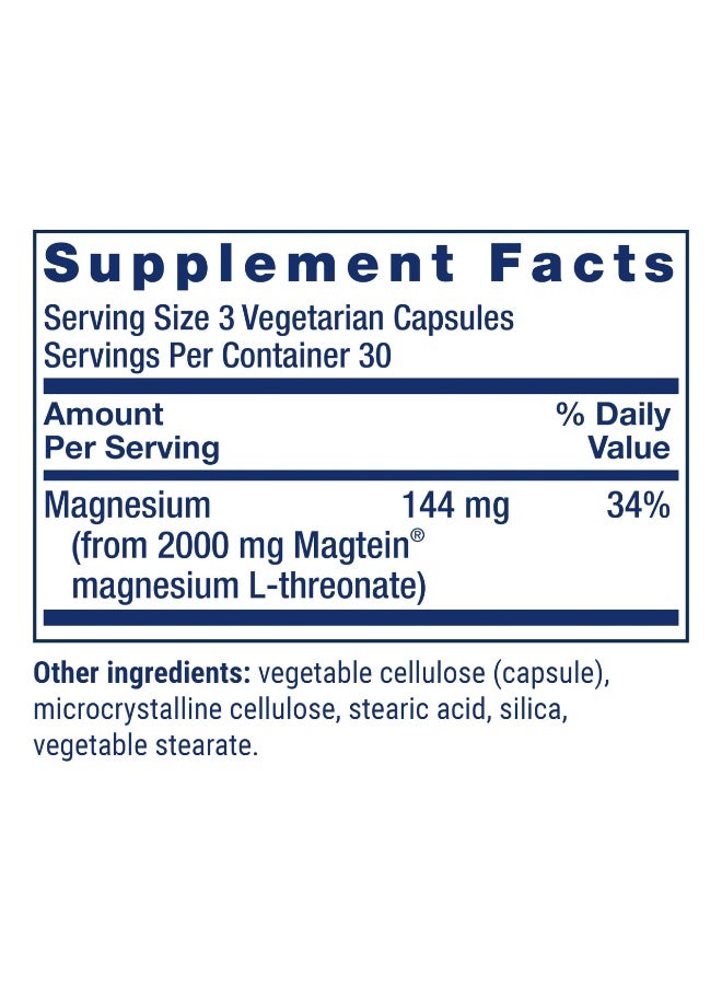 Life Extension Neuro-Mag® Magnesium L-Threonate – Brain & Memory Support Formula with Magtein® | Cognitive Focus & Clarity Supplement | Non-GMO, Gluten Free | 90 Vegetarian Capsules - Image 5