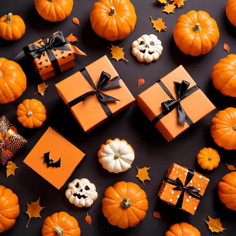 PLULON 60 Sheets Orange Tissue Paper for Gift Bags Halloween Thanksgiving Day, Gift Wrap Tissue Paper Sheets for Packaging Birthday Gift Wrapping Birthday Wedding Holiday Flower - Image 4