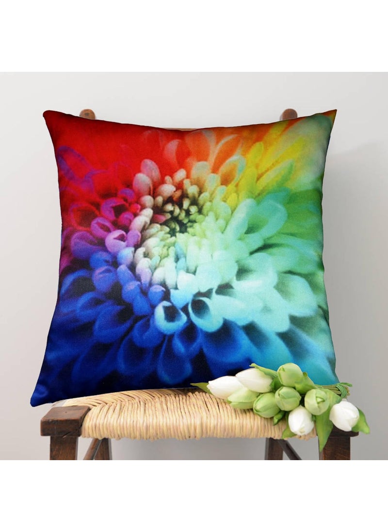 Lushomes - Lushomes Printed Petals Cushion Cover(16 x 16 inches, Single pc) - Image 1