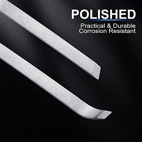 Minatee أداة إزالة الألواح المعدنية من ميناتي 2 قطعة، أدوات رافعة، أداة لتقليم الألواح المعدنية، فضي - Image 2