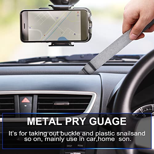 Minatee أداة إزالة الألواح المعدنية من ميناتي 2 قطعة، أدوات رافعة، أداة لتقليم الألواح المعدنية، فضي - Image 4