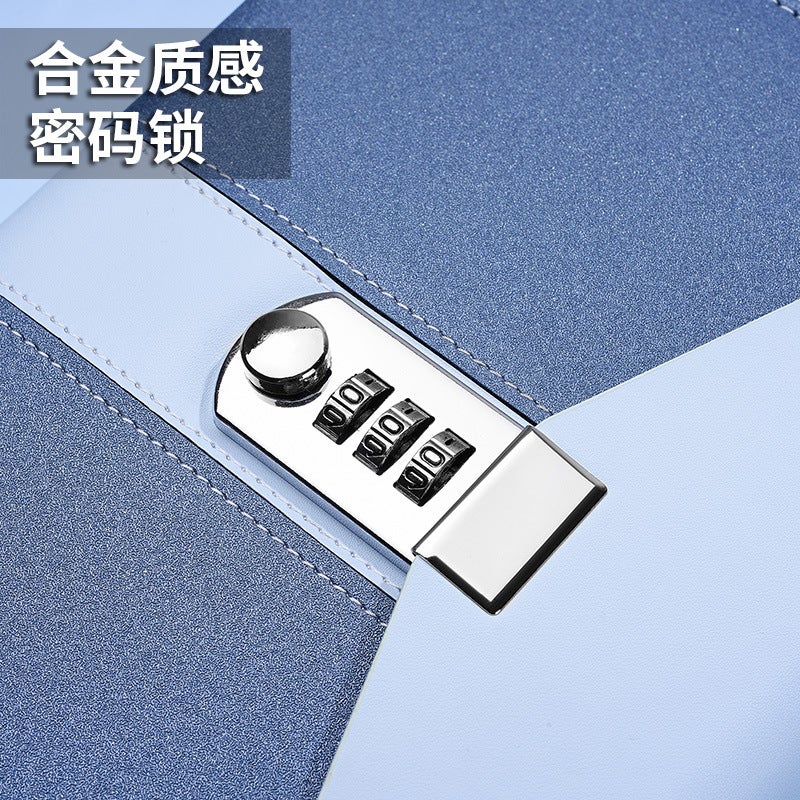 Manufacturer'S In-Stock Dropshipping A5 Password Notebook Set With Lock Diary Gift Box Office Gifts - Image 5