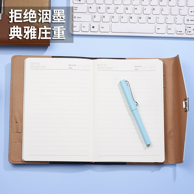 Manufacturer'S In-Stock Dropshipping A5 Password Notebook Set With Lock Diary Gift Box Office Gifts - Image 4