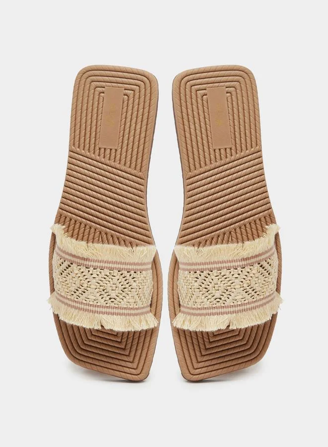 ستايلي Styli Textured Slip On Flat Mule