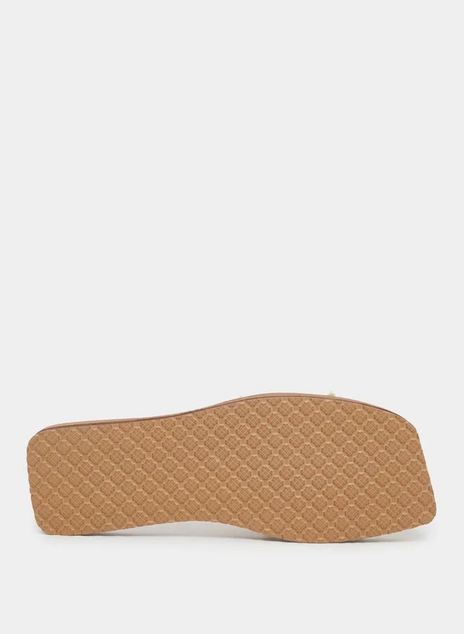 ستايلي Styli Textured Slip On Flat Mule