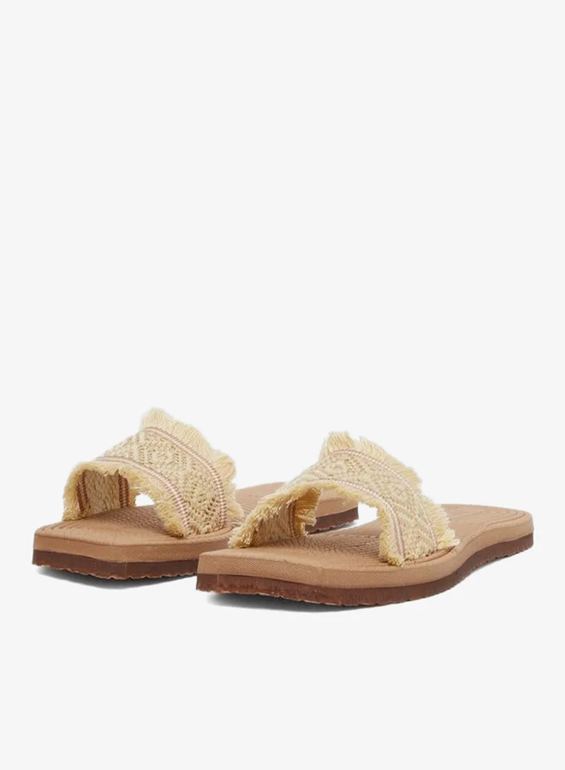 ستايلي حذاء ستايلي مسطح سهل الارتداء بنسيج مزخرف