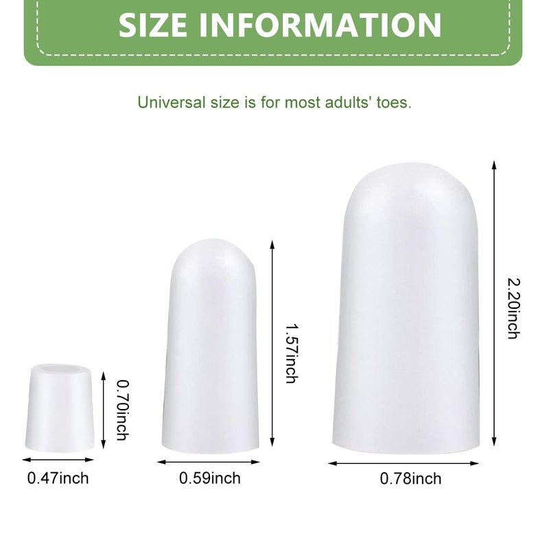 May Create MAYCREATE® 10Pcs Soft Gel Toes Protector Toe Separator for Women Men, Protective Toe Caps Sleeves Tube Guards for the Recovery of Corns, Blisters, Hammer Toes, Toenails Missing/Ingrown - Image 2