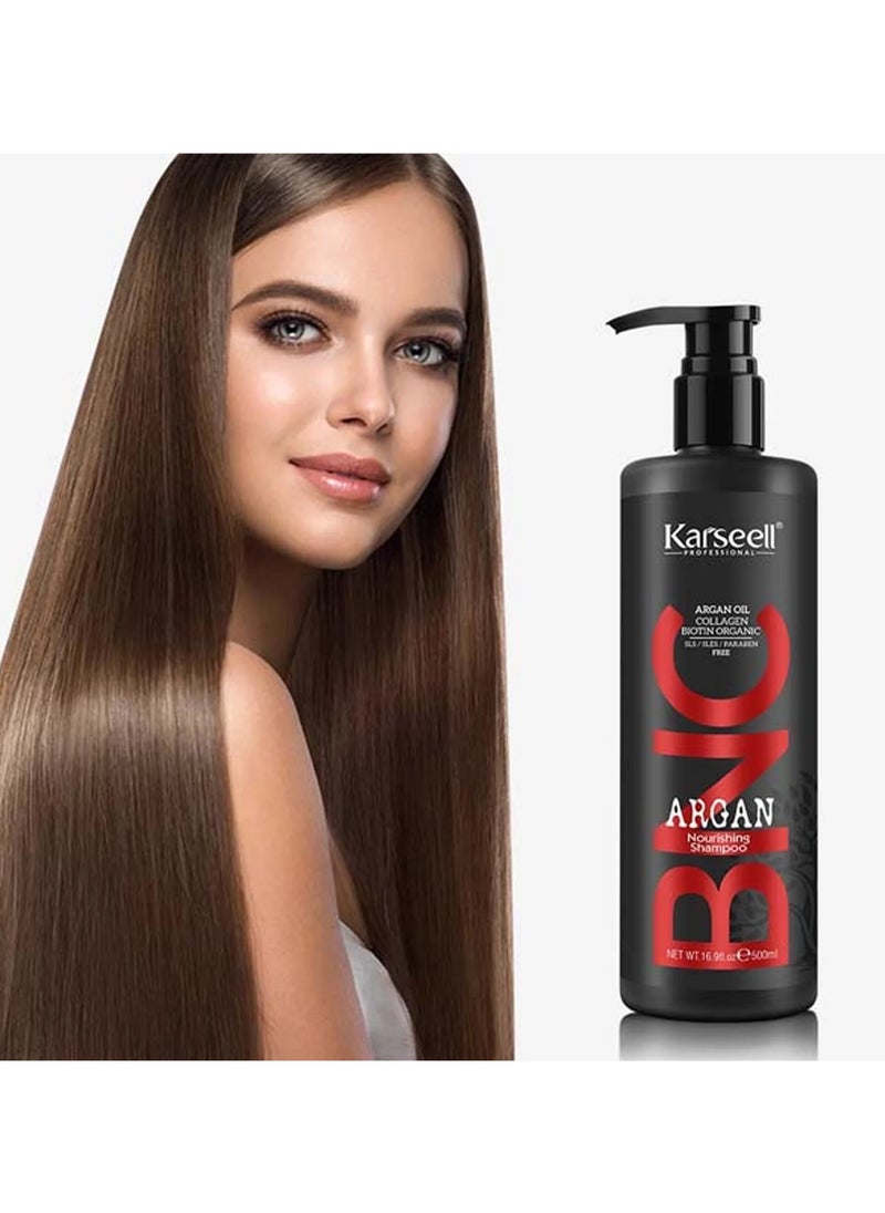 Karseell - Karseell BNC Argan Nourishing Shampoo Collagen Biotin Organic 500ML - Image 1
