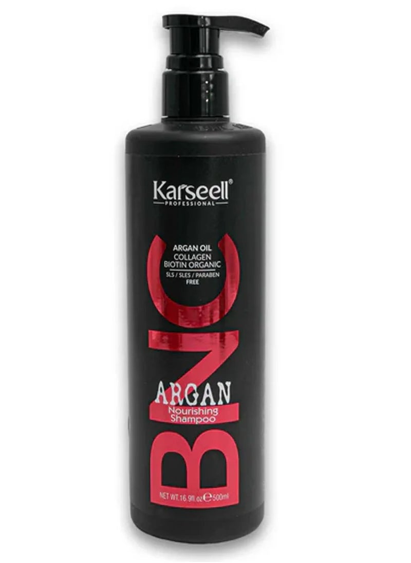 Karseell - Karseell BNC Argan Nourishing Shampoo Collagen Biotin Organic 500ML - Image 1