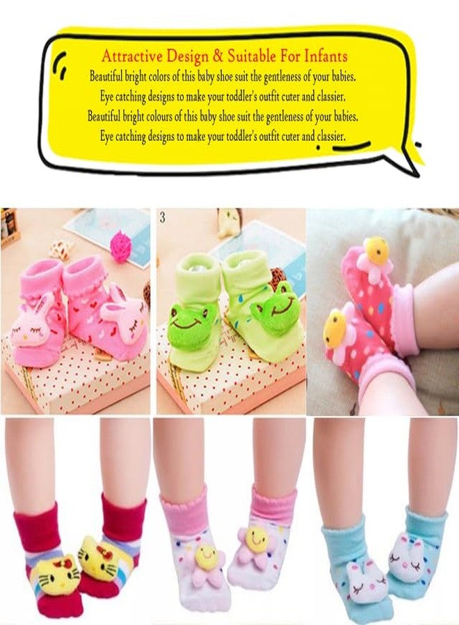 Kidbee Baby Soft Pure Cotton Lightweight & Breathable Socks (0-12 Months) (Girls Multicolor, 2) - Image 2