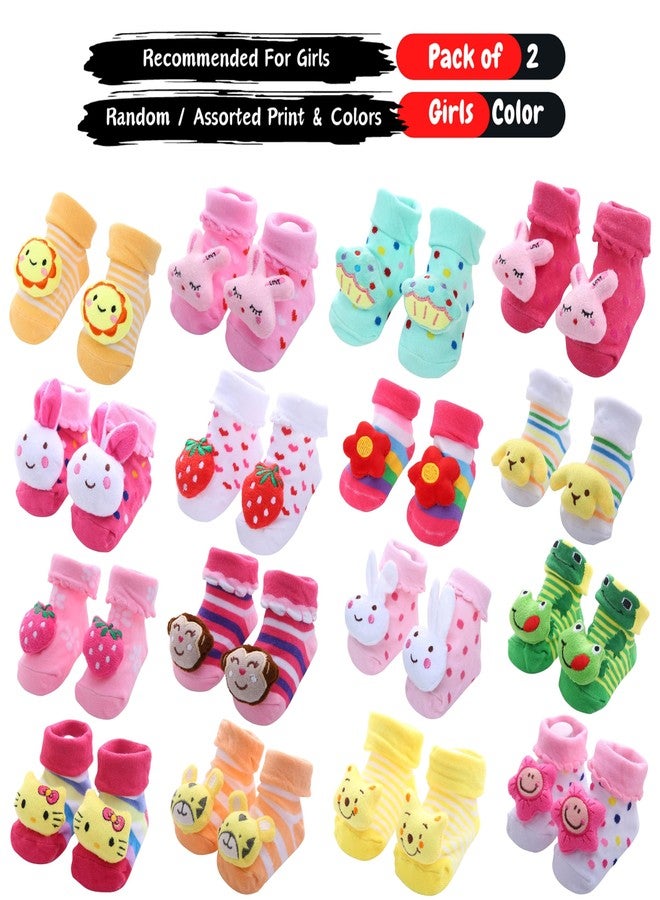Kidbee Baby Soft Pure Cotton Lightweight & Breathable Socks (0-12 Months) (Girls Multicolor, 2) - Image 4