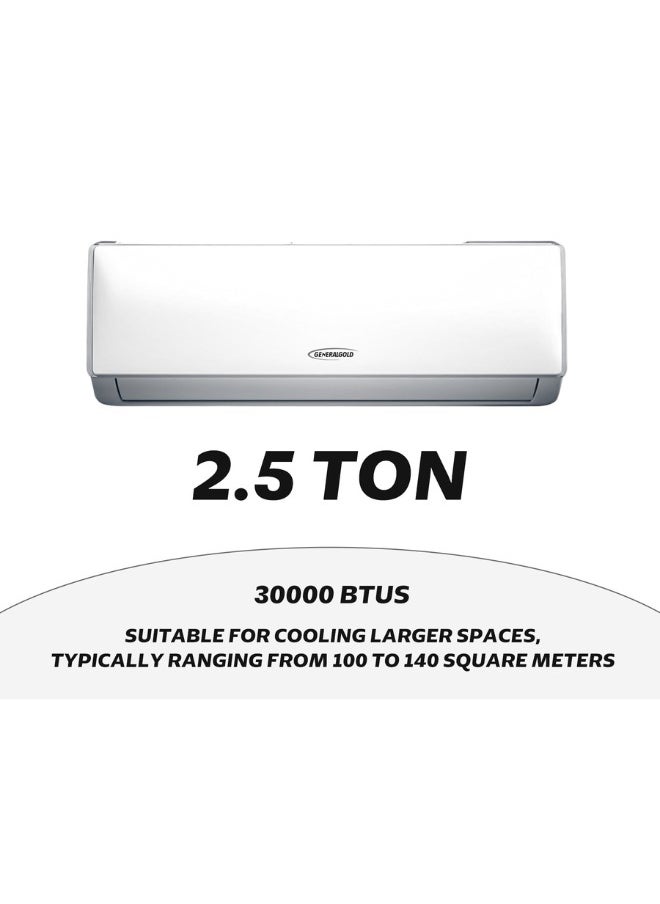 GeneralGold - General Gold 2.5 Ton Air Conditioner, 30000 BTU, T3 Cool Only with WIFI, High-Efficiency R410 Refrigerant, Quiet Operation, Easy Installation Pipe Kit Included 2.5T AC Unit Rotary System (2.5Ton) - Image 1