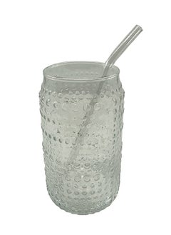 YOLO Glass Tumbler Set of 2 Piece glass with glass straw 340ml each  - Image 2