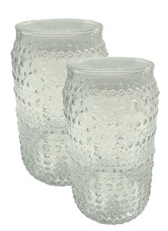 YOLO Glass Tumbler Set of 2 Piece glass with glass straw 340ml each  - Image 3
