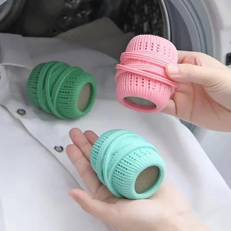 SHOPECOM Colorful Laundry Ball Large AntiTangle Washing Machine Cleaning Spheres for Soft and Gentle Wash Liquid Storage Cleaning Ball Washer Ball Compact Washing Machine Dryer 1 pcs - Image 4