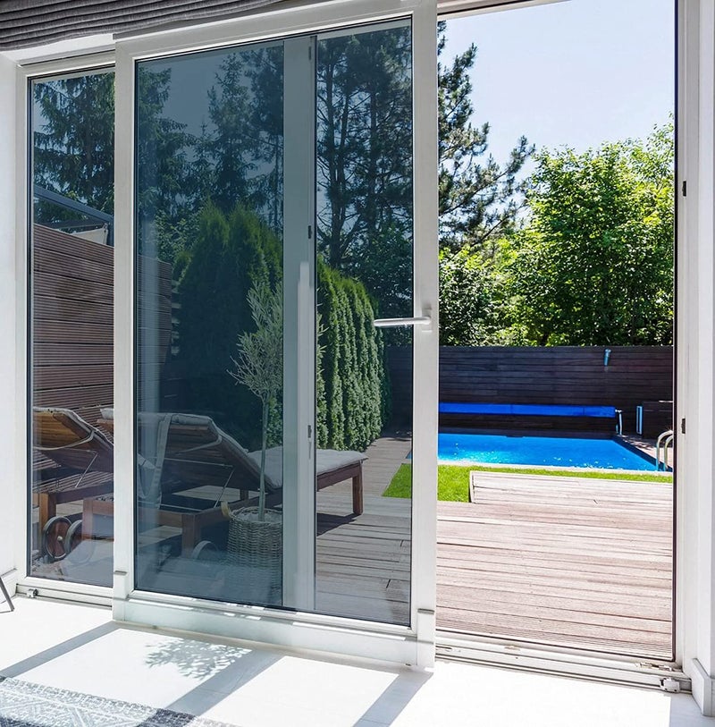 ERATO Anti UV Reflective Window Film Static Cling Window Glass Film Sun Control Film (50cm x 200inch, Light Black Window Film) - Image 2