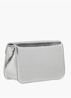 Flora Bella By Shoexpress Women's Metallic Crossbody Bag with Magnetic Closure and Chain Strap  - Image 4