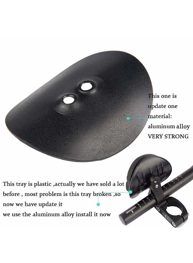DRCKHROS TT Bars Bicycle Bike Handlebar Rest Bar Aluminum Alloy Black for Mountain Road Bicycle Bike Handlebars - Image 4