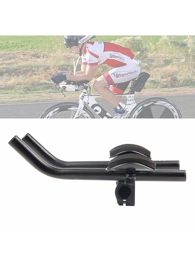 DRCKHROS TT Bars Bicycle Bike Handlebar Rest Bar Aluminum Alloy Black for Mountain Road Bicycle Bike Handlebars - Image 1