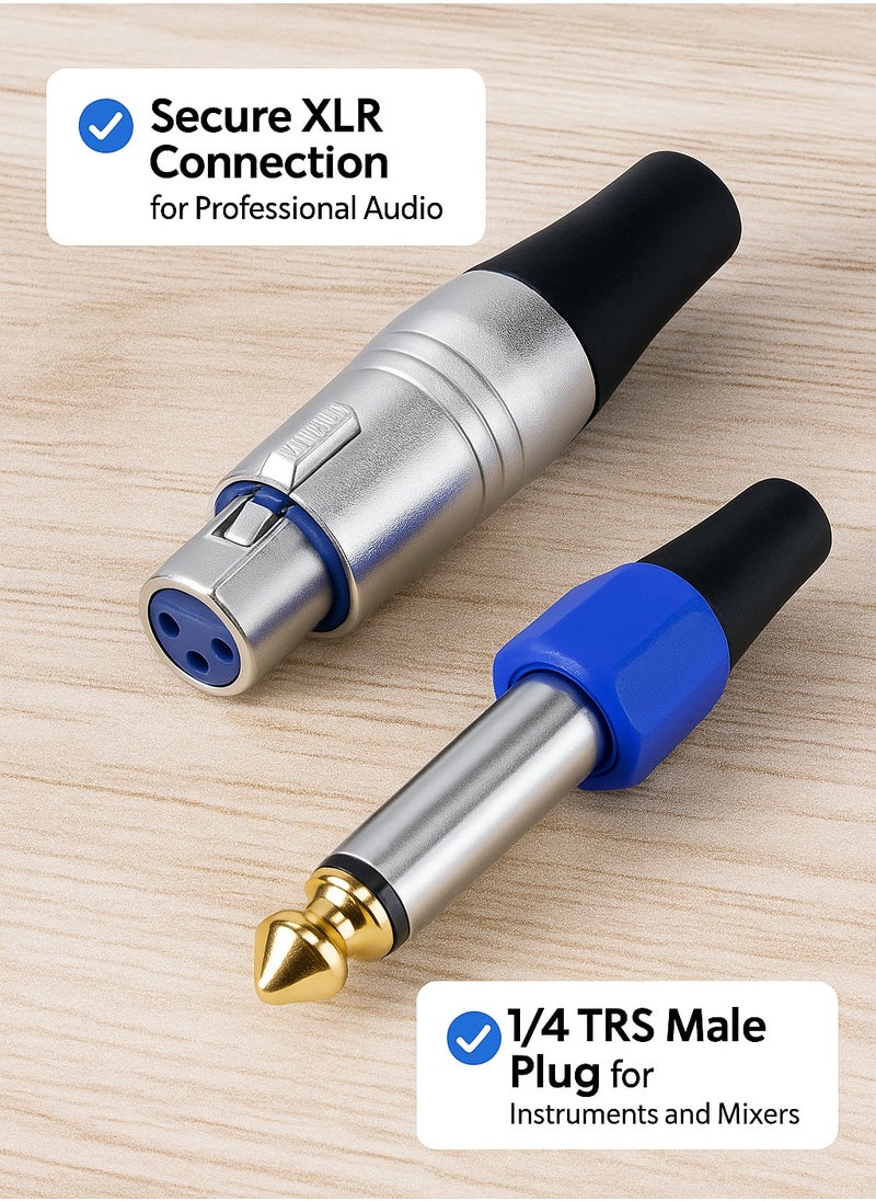 Mike Music 1/4 Inch (6.35mm) TRS to XLR Female Adapter Jack – Audio Connector for Microphone, Mixer, Speaker, Amplifier, Recording Equipment  - Image 2