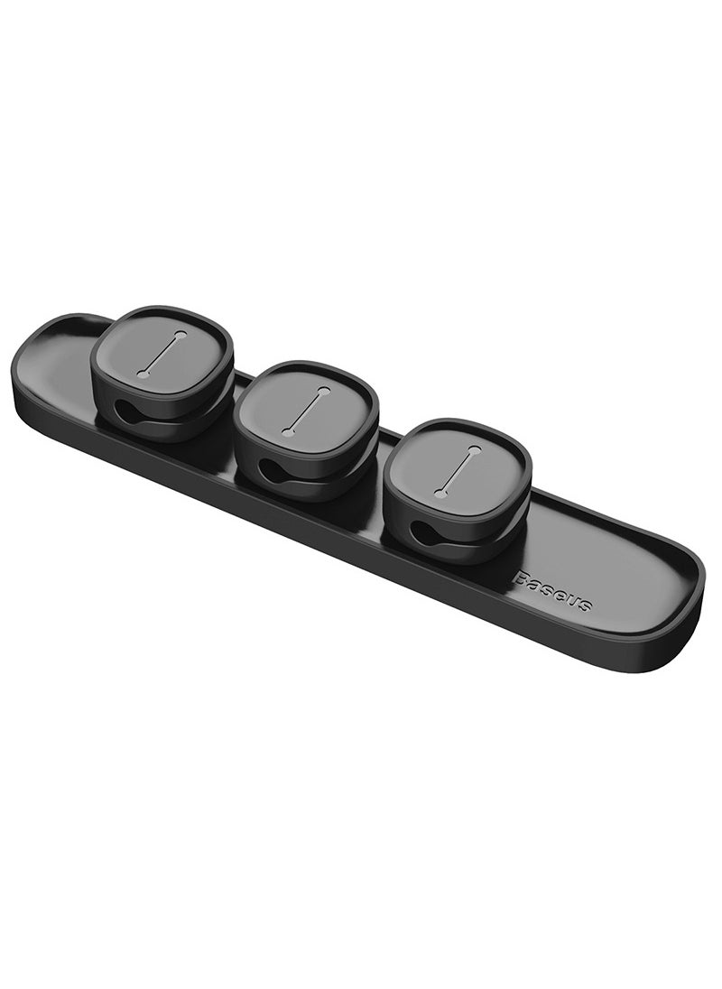 Generic - Pea Pod magnetic cable clip data cable storage hub convenient creative gift desktop organizing buckle giftPea Pod Black Pea Pod Black - Image 1