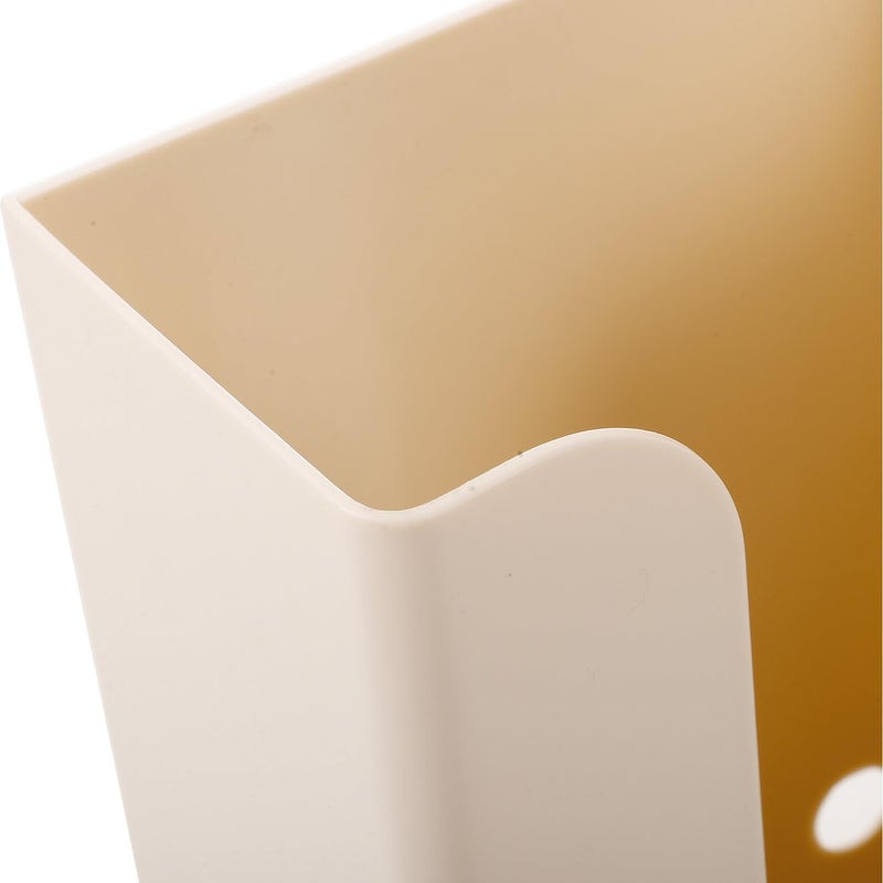 Wall Mounted No Drill Tissue Box Holder Cream White With 2 Hooks Bathroom Kitchen Organizer - Image 4