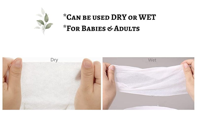 KASA 6X6 Ultra Soft Organic Relaxed Fit Kasa Dry Wipes For Baby And Adults (Pack Of 4-200 Wipes) - Image 4