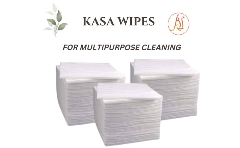 KASA 6X6 Ultra Soft Organic Relaxed Fit Kasa Dry Wipes For Baby And Adults (Pack Of 4-200 Wipes) - Image 3