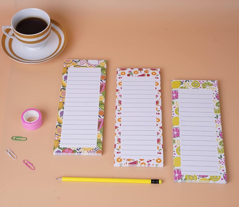 Mudrit Large Notepads for Grocery List | Shopping List, To-Do List | Reminders, Recipes | Magnetic Back Memo Notepad | 50 Sheets per Pad 9 x 3.5 inch - Pack of 3 - Image 4