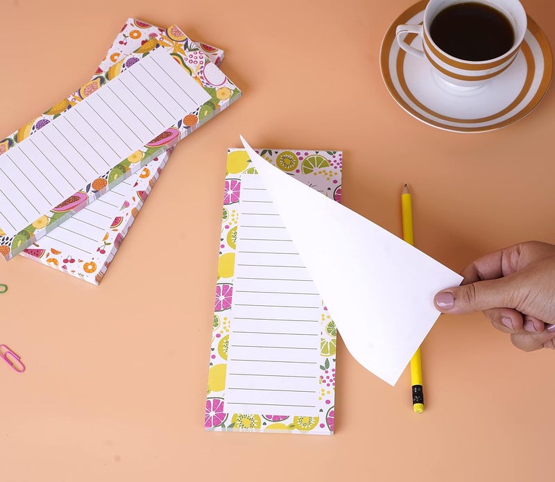 Mudrit Large Notepads for Grocery List | Shopping List, To-Do List | Reminders, Recipes | Magnetic Back Memo Notepad | 50 Sheets per Pad 9 x 3.5 inch - Pack of 3 - Image 5