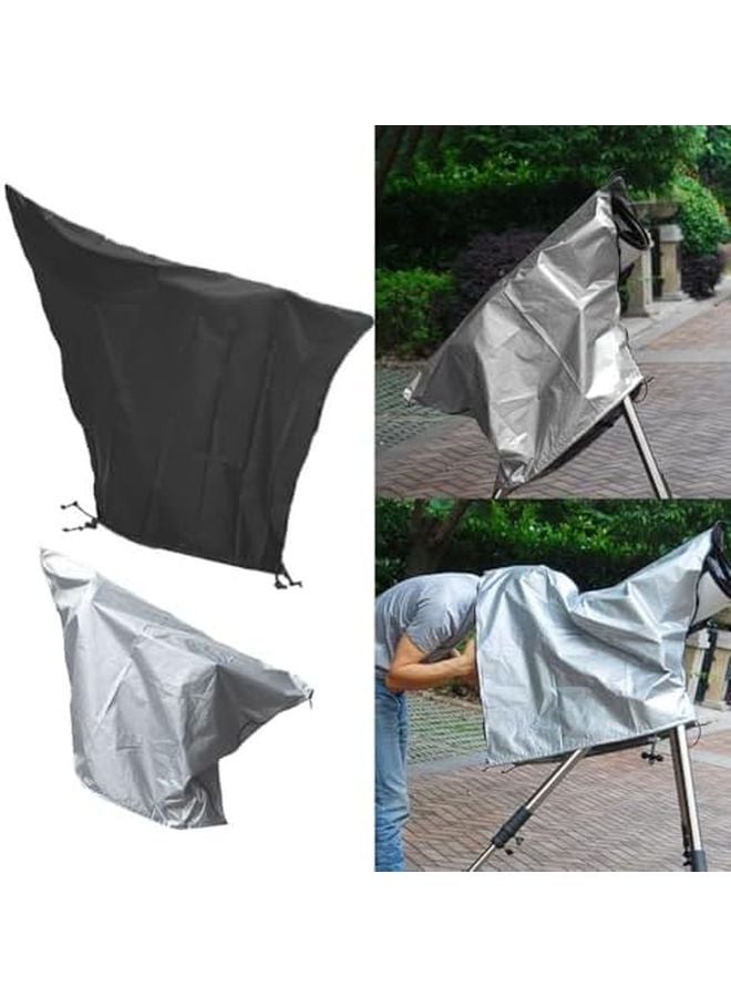 Waterproof Telescope Dust Cover Silver Coated Oxford Cloth 100x75cm Black - Image 2