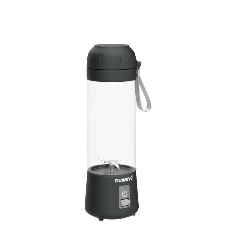Nuwave Portable Blender with USB-C Rechargeable, 6-Blade for Crushing Ice, BPA Free 18 Oz Jar, Smoothies Blender for Travel, Office and Sports, Obsidian Gray - Image 4
