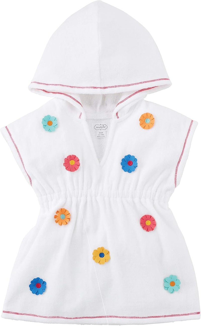 MudPie baby-girls Terry Flower Cover Up - Image 1