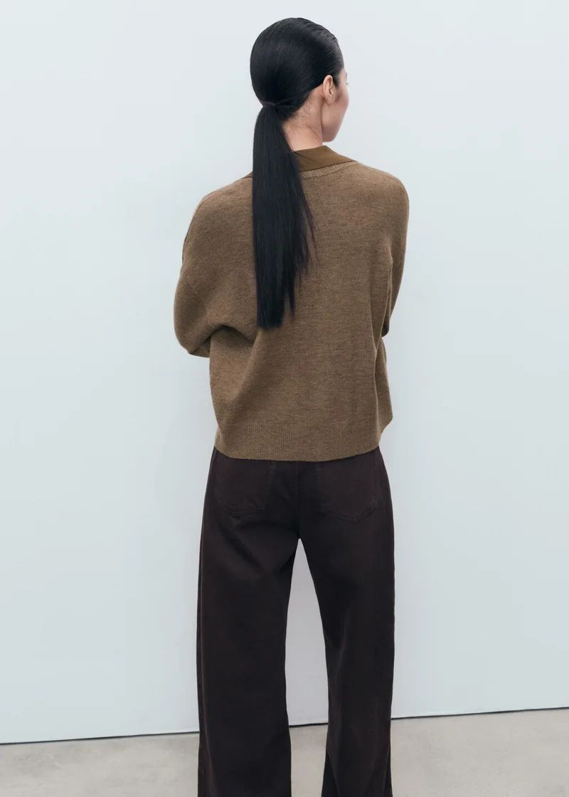 MANGO V-neck cardigan with pockets