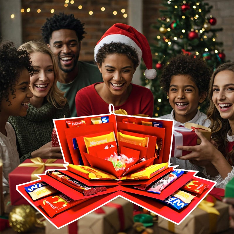 Hryan 5 Layer Gift Box, Multi Layered Explosion Photo DIY Box, Creative Surprise Picture Gift for Important Days and Holidays. (RED) - Image 5