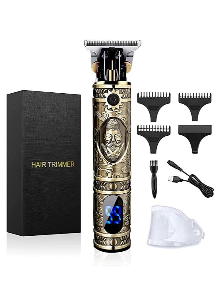 Hair Clippers for Men, Professional Electric Haircut Kit Zero Gapped Beard Trimmer Cordless Rechargeable T-Bladeds Outliner Grooming Baldheaded Clipper Perfect Gift for Man Women - Image 1