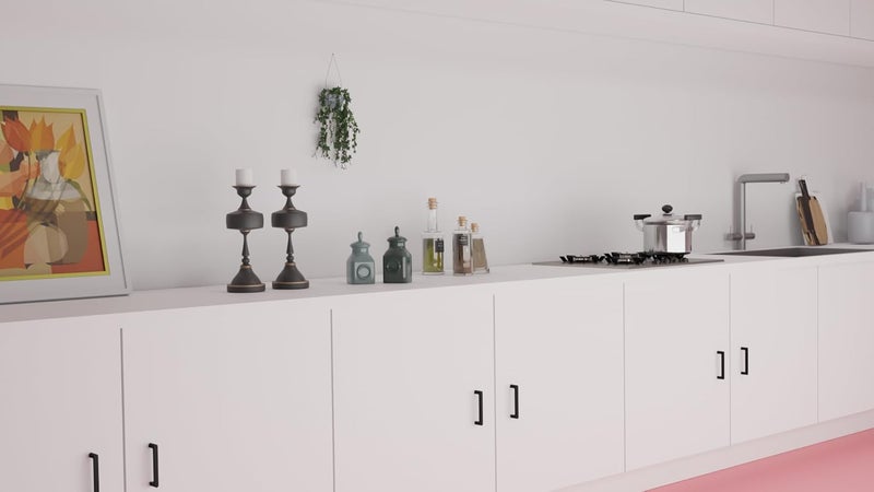 Atlantic Cabinet Pull Handle Black Coated Total Length 8 inch HoletoHole 192 mm Pack of 6 - Image 3