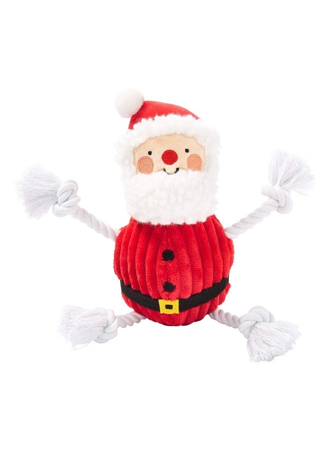 pearhead Pearhead The Real Santa Claus Holiday Dog Toy, Durable Corduroy Rope Toy, Stuffed Plush Chew Toy with Loud Squeaker, Christmas Stocking Stuffer for Pets 
