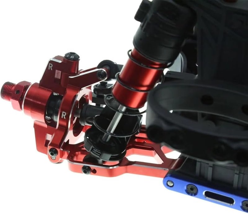 ذراع التوجيه المعدني الأحمر لترقية أجزاء سيارة التحكم عن بُعد Arrma Mojave 4S 1/8 - Image 3
