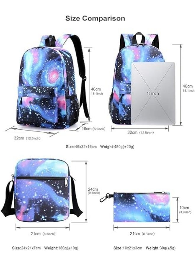 general 3PCS Backpack Set,MS #10 Soccer Backpack,Large Capacity Casual Backpack with Lunch Bag and Pencil case for Boys Girls Picnic/Travel - Image 2