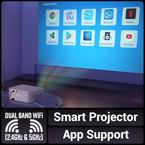 ZEBRONICS PIXAPLAY 25, Smart Projector, 1080p, 7500 Lumens, 200" Screen Size, Quad Core, Auto [ Focus | Keystone | Obstacle Detection | Screenfit ], Bluetooth, WiFi, HDMI-ARC, APP Support, Miracast - Image 4