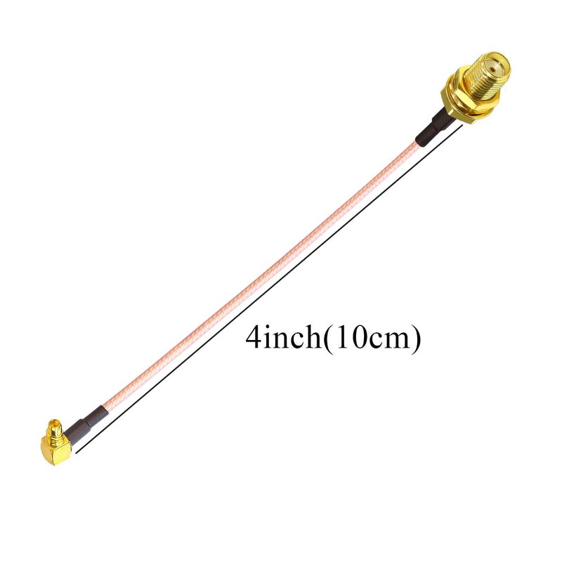 TUOLNK SMA to MMCX Coax Cable - 4inch (10cm) Right Angle RF Coaxial Cable - 2pcs - Image 4