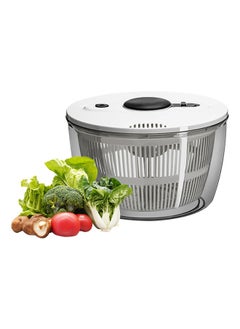 Generic 5L Salad Spinner, Manual Salad Mixer, Easy Press Large Vegetable Dryer with Bowl and Filter Plate, Suitable for Dehydrate Fruits, Vegetables, Salads, Pasta, 24.5*15*24.5cm  - Image 1