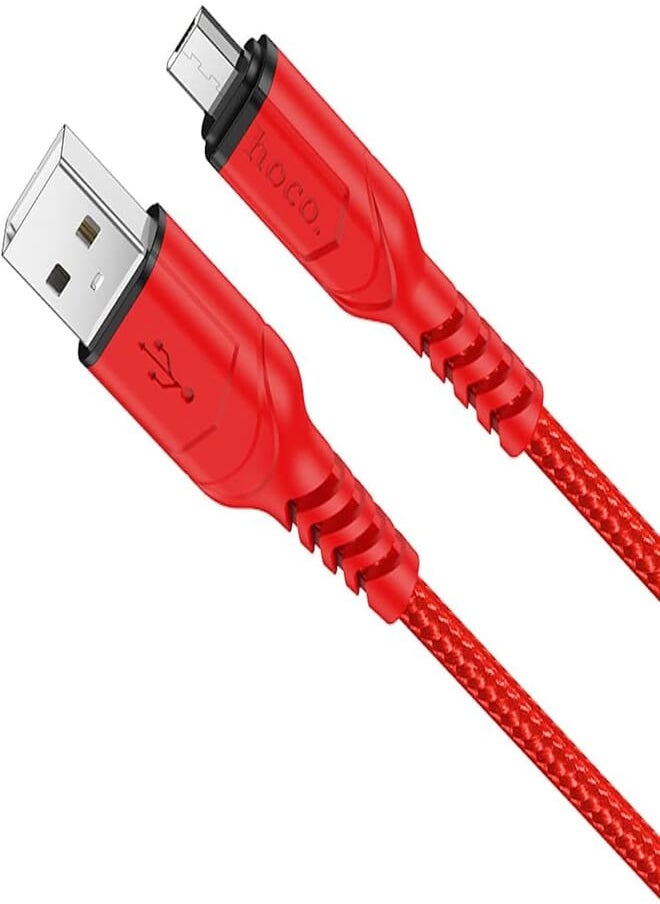 Hoco Hoco X59 - Victory Charging And Data Transmittion Cable (2.4A - 1M), USB-A To Micro-USB Plug, Compatible With Samsung Huawei Xiaomi Oppo - Red 